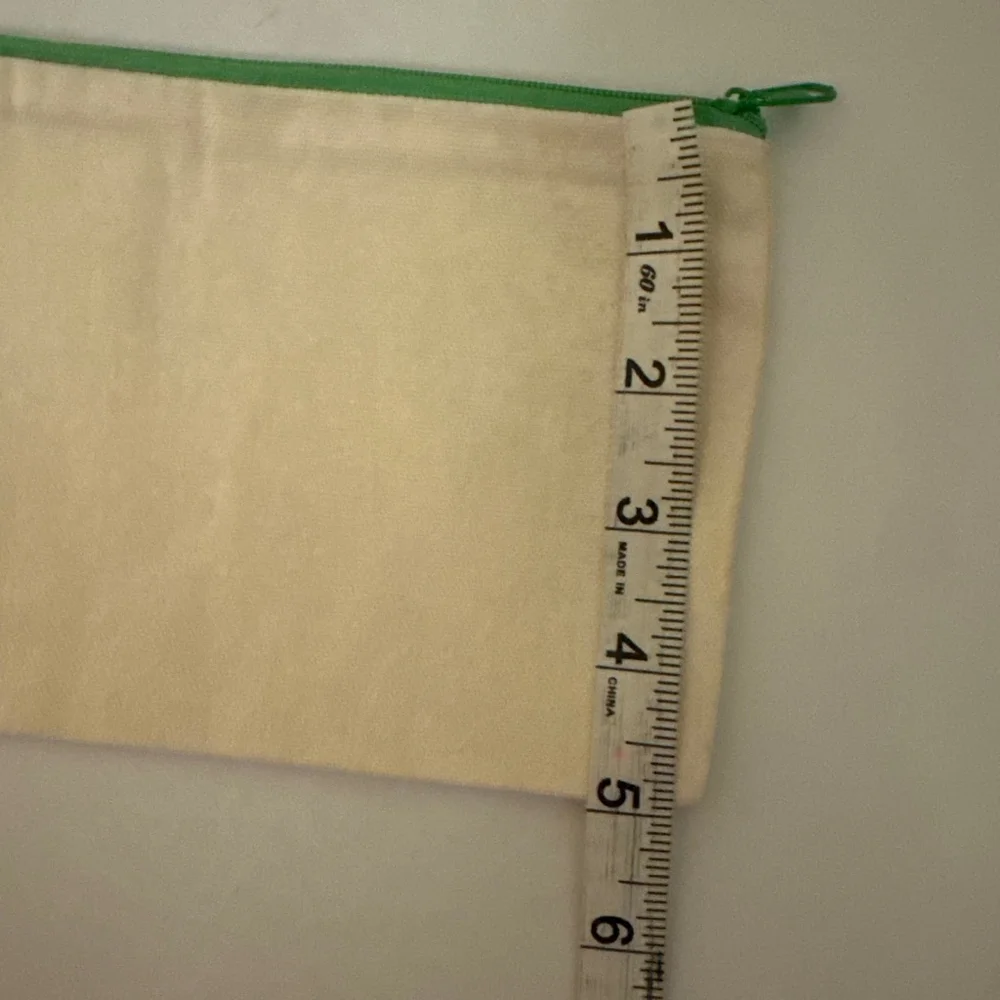 Unbranded Pencil Cases One Size Beige with Green, Pink, Blue Zippers